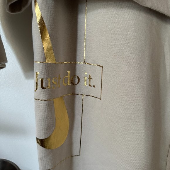 Joggers Nike Cream + Gold Metallic - US L - Picture 1 of 6